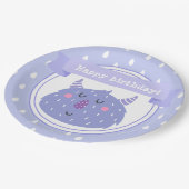 Herzlichen Glückwunsch zum Geburtstag! Niedliches Pappteller (Schrägansicht)