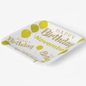 Herzlichen Glückwunsch zum Geburtstag November Geb Pappteller (Gewinkelt)