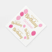 Herzlichen Glückwunsch zum Geburtstag Oktober Gebu Serviette (Ecke)