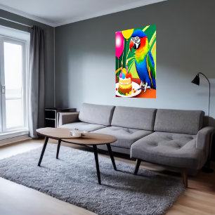 Herzlichen Glückwunsch zum Geburtstag, Papagei, Ku Poster