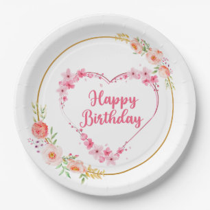 Herzlichen Glückwunsch zum Geburtstag Pappteller