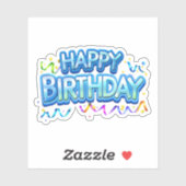 Herzlichen Glückwunsch zum Geburtstag Party Themen Aufkleber (Blatt)