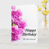 Herzlichen Glückwunsch zum Geburtstag Pink Blume a Karte (Gelbe Blume)