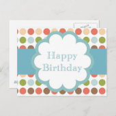 Herzlichen Glückwunsch zum Geburtstag (Poka-Punkte Postkarte (Vorne/Hinten)