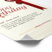 Herzlichen Glückwunsch zum Geburtstag. Poster (Ecke)