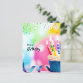 Herzlichen Glückwunsch zum Geburtstag Postkarte (Stehend Vorderseite)