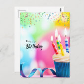 Herzlichen Glückwunsch zum Geburtstag Postkarte (Vorne/Hinten)