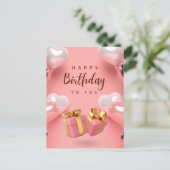 Herzlichen Glückwunsch zum Geburtstag Postkarte (Stehend Vorderseite)