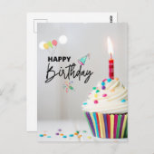 Herzlichen Glückwunsch zum Geburtstag Postkarte (Vorne/Hinten)