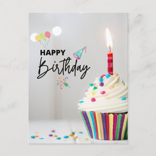 Herzlichen Glückwunsch zum Geburtstag Postkarte (Vorderseite)