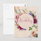 Herzlichen Glückwunsch zum Geburtstag Postkarte (Vorne/Hinten)