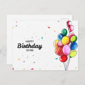 Herzlichen Glückwunsch zum Geburtstag! Postkarte (Vorne/Hinten)