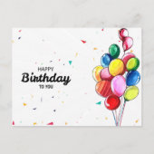 Herzlichen Glückwunsch zum Geburtstag! Postkarte (Vorderseite)
