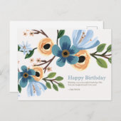 Herzlichen Glückwunsch zum Geburtstag Postkarte (Vorne/Hinten)