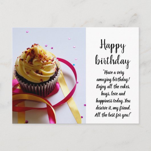 Herzlichen Glückwunsch zum Geburtstag Postkarte (Vorderseite)