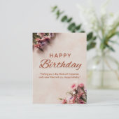 Herzlichen Glückwunsch zum Geburtstag Postkarte (Stehend Vorderseite)