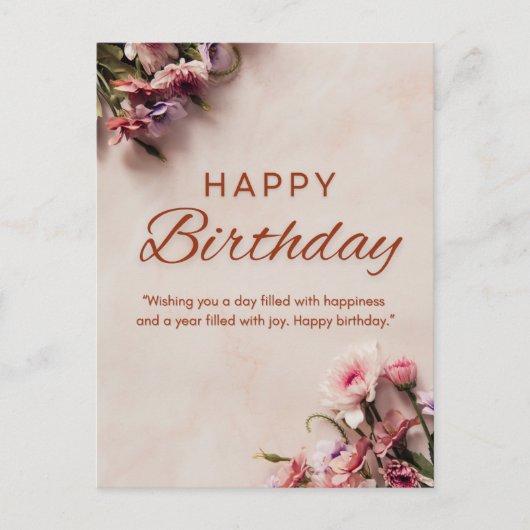 Herzlichen Glückwunsch zum Geburtstag Postkarte (Vorderseite)