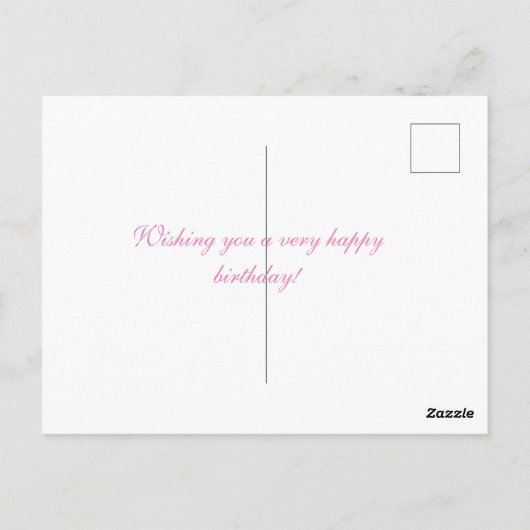 Herzlichen Glückwunsch zum Geburtstag, Postkarte (Rückseite)