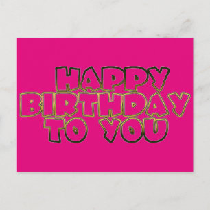 Herzlichen Glückwunsch zum Geburtstag! Postkarte