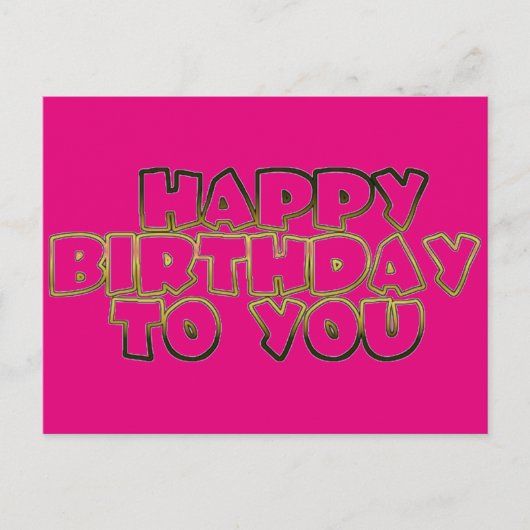 Herzlichen Glückwunsch zum Geburtstag! Postkarte (Vorderseite)