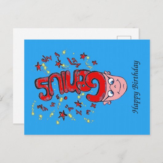 Herzlichen Glückwunsch zum Geburtstag Postkarte (Vorne/Hinten)