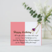 Herzlichen Glückwunsch zum Geburtstag Postkarte (Stehend Vorderseite)