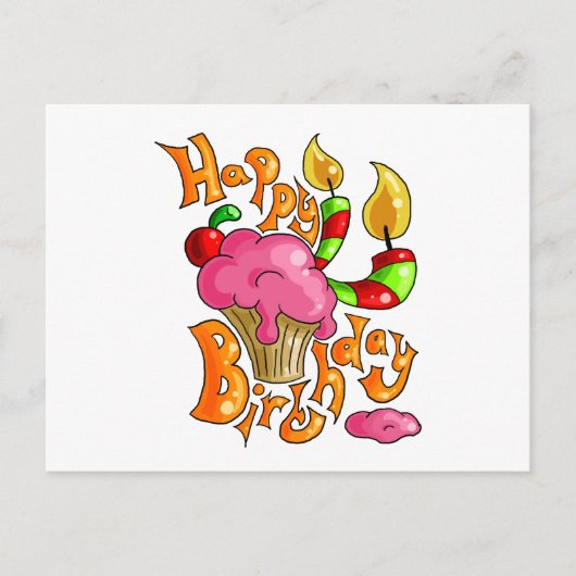 Herzlichen Glückwunsch zum Geburtstag Postkarte (Vorderseite)