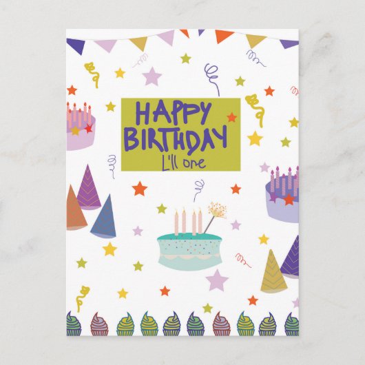 Herzlichen Glückwunsch zum Geburtstag Postkarte (Vorderseite)