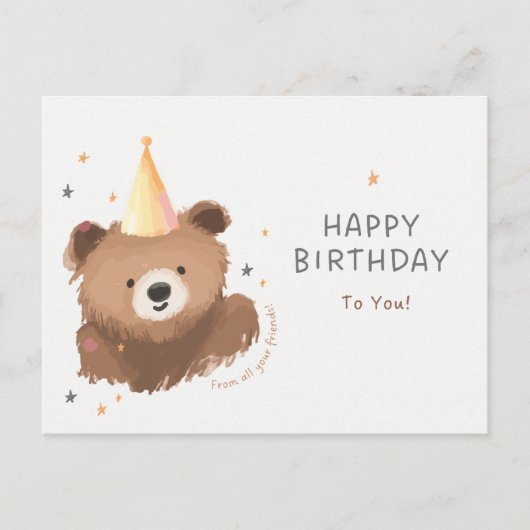 Herzlichen Glückwunsch zum Geburtstag! Postkarte (Vorderseite)