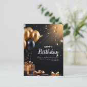 Herzlichen Glückwunsch zum Geburtstag Postkarte (Stehend Vorderseite)