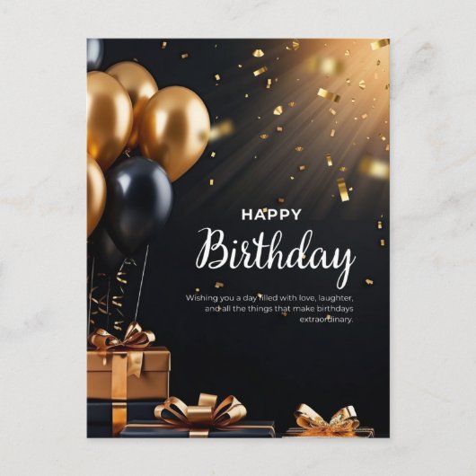 Herzlichen Glückwunsch zum Geburtstag Postkarte (Vorderseite)