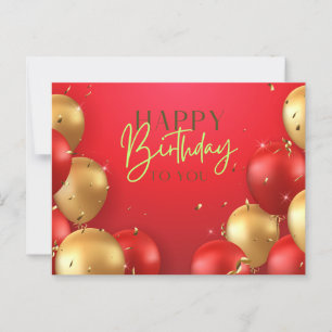 Herzlichen Glückwunsch zum Geburtstag! Postkarte