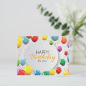 Herzlichen Glückwunsch zum Geburtstag! Postkarte (Stehend Vorderseite)