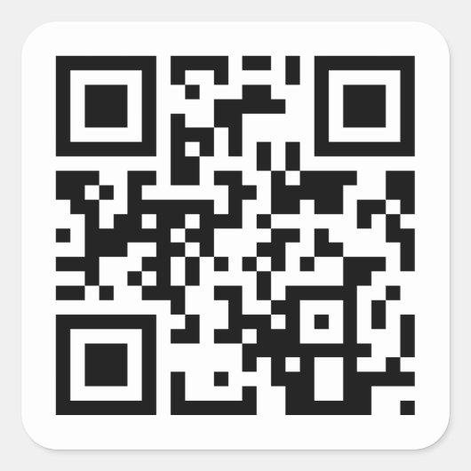 Herzlichen Glückwunsch zum Geburtstag! QR-Code Quadratischer Aufkleber (Vorderseite)