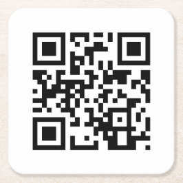 Herzlichen Glückwunsch zum Geburtstag! QR-Code Rechteckiger Pappuntersetzer