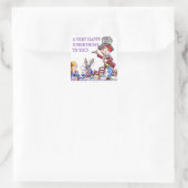 Herzlichen Glückwunsch zum Geburtstag! Quadratischer Aufkleber (Tasche)