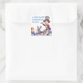 Herzlichen Glückwunsch zum Geburtstag! Quadratischer Aufkleber (Tasche)