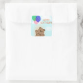 Herzlichen Glückwunsch zum Geburtstag Quadratischer Aufkleber (Tasche)