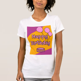 Herzlichen Glückwunsch zum Geburtstag, rosa Ballon T-Shirt