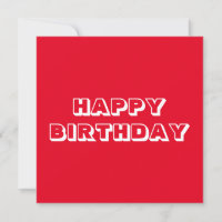 Herzlichen Glückwunsch zum Geburtstag, rot-weiß, m