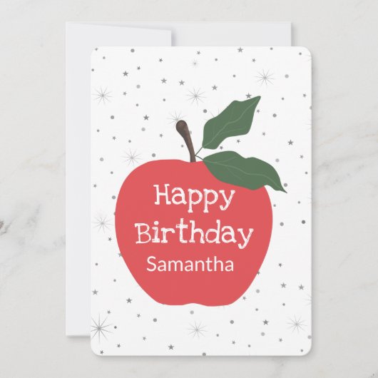 Herzlichen Glückwunsch zum Geburtstag, Rotapfel Karte (Vorderseite)