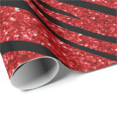 Herzlichen Glückwunsch zum Geburtstag Roter Glitze Geschenkpapier (Rolleneckpunkt)