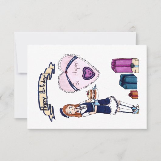 Herzlichen Glückwunsch zum Geburtstag RSVP Karte (Vorderseite)