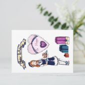 Herzlichen Glückwunsch zum Geburtstag RSVP Karte (Stehend Vorderseite)