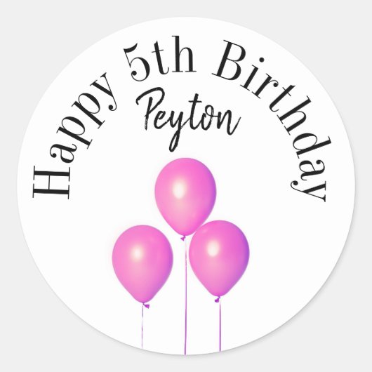 Herzlichen Glückwunsch zum Geburtstag Runder Aufkleber (Vorderseite)