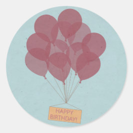 Herzlichen Glückwunsch zum Geburtstag Runder Aufkleber