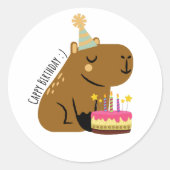 Herzlichen Glückwunsch zum Geburtstag! Runder Aufkleber (Vorderseite)