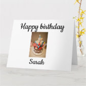 Herzlichen Glückwunsch zum Geburtstag Sarah Karte (Gelbe Blume)