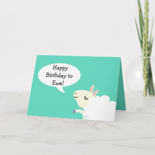 Herzlichen Glückwunsch zum Geburtstag! Schafkarte Karte