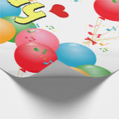 Herzlichen Glückwunsch zum Geburtstag!Schleifpapie Geschenkpapier (Ecke)